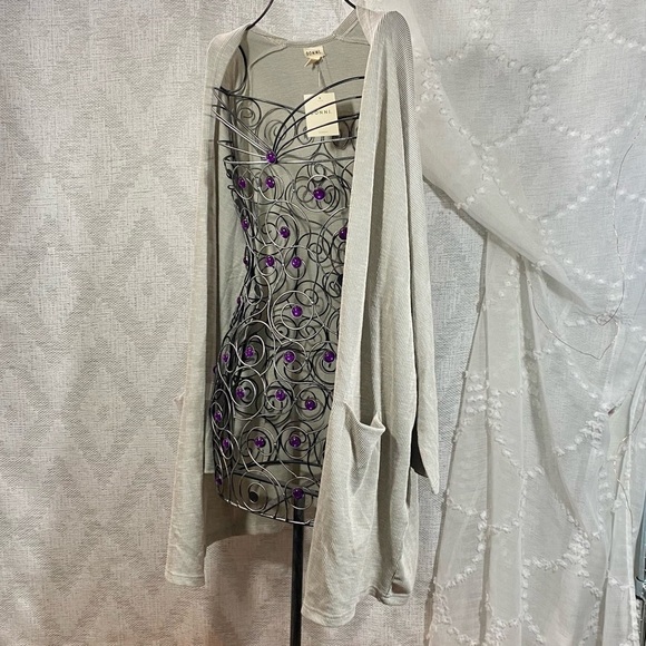 DONNI. Sweaters - NWT Donni ribbed grey open front cardigan - one size